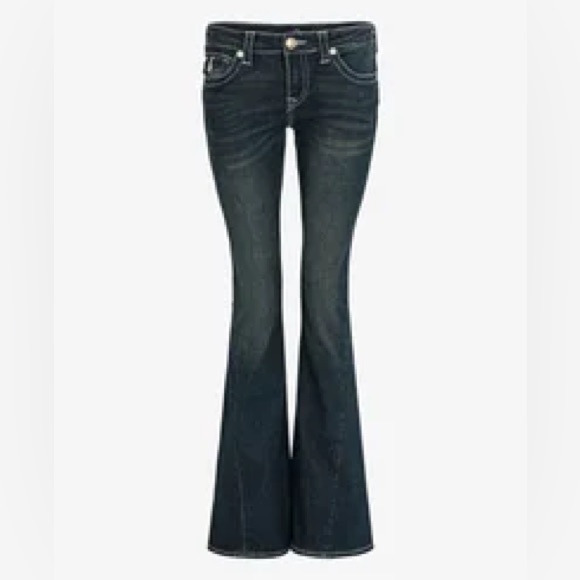 True Religion Denim - NWT✨TRUE RELIGION Y2K USA🇺🇸 Joey Flare Beatnik Dark Blue Jean 29 RARE